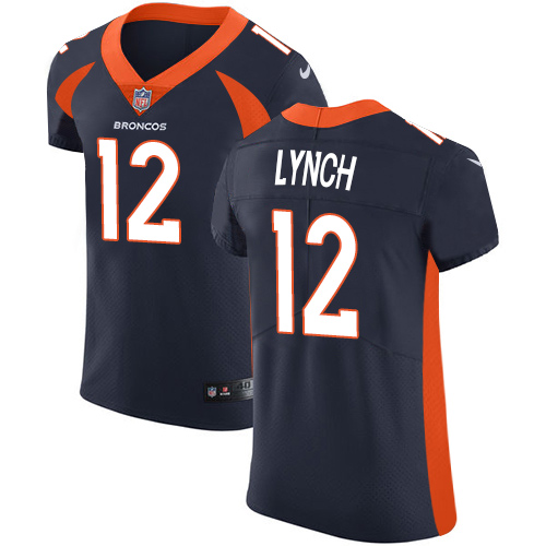 Nike Broncos #12 Paxton Lynch Navy Blue Alternate Men's Stitched NFL Vapor Untouchable Elite Jersey